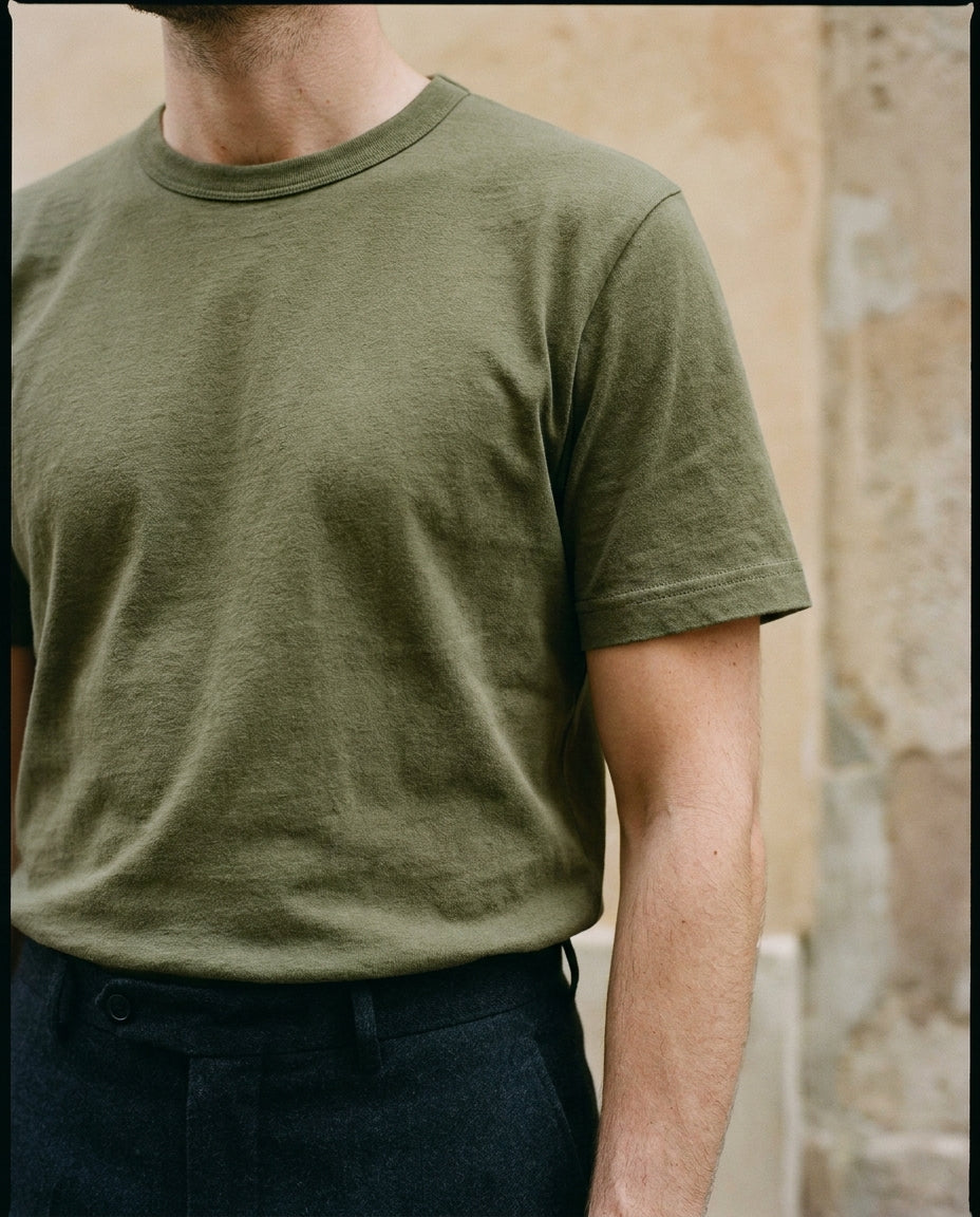 How the CRAFT tee falls from shoulder to hem